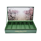 خضراء قابلة للتخصيص 6 زجاجات صندوق هدية النبيذ الكرتونية المصفوفة متطاطية