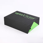 صندوق هدايا فاخر من الورق المقوى ببابين باللونين الأسود والأخضر مع إدراج إسفنجي مخصص