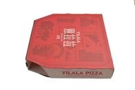 صندوق تغليف البيتزا المموج الأحمر المخصص
