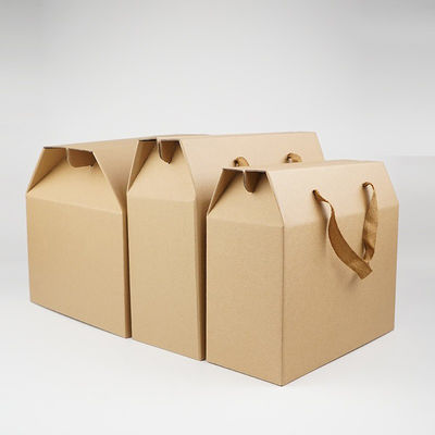 شراء Eco-Friendly Custom Logo Printed Corrugated Cardboard Mailer Box Gift Box With Handle online manufacture