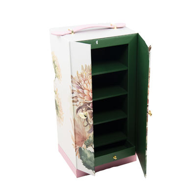 شراء صندوق تغليف هدايا فاخر بتصميم شخصي مخصص وأنيق بباب مزدوج مع مقبض جلدي online manufacture