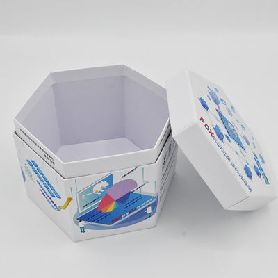 شراء علب الهدايا الفاخرة السداسية من الورق المقوى CMYK Custoimzed Size online manufacture