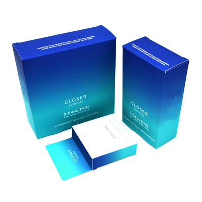 شراء طباعة أوفست صناديق تغليف مستحضرات التجميل Crepack قابلة للطي قطعة واحدة لينة اللمس ورقة مغلفة مربع لون الواقي الذكري online manufacture