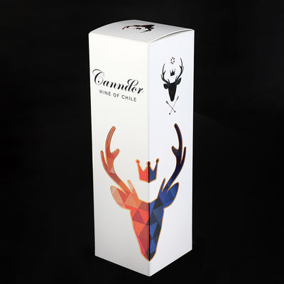 250g زجاجة نبيذ علبة هدية قابلة للطي Artpaper واحد الشمبانيا ويسكي صندوق تغليف الكحول