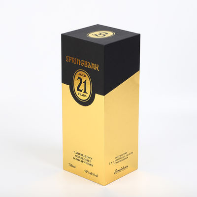 Liquor Flip Top Wine Bottle Gift Box كرتون إغلاق مغناطيسي