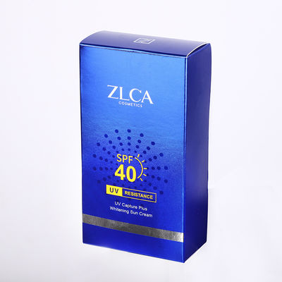 Sunblock مستحضرات التجميل صناديق التعبئة والتغليف كريم الوجه التعبئة والتغليف المموج حماية الأشعة فوق البنفسجية إنهاء